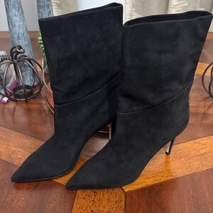 Tamara Mellon Midnight Black Heeled Boots